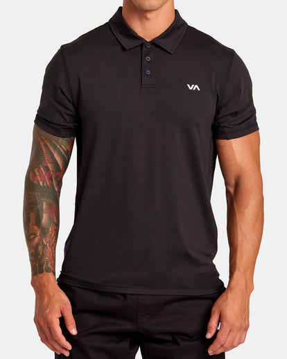 Sport Vent Tech Polo Shirt - Black