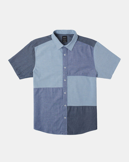 Patchwork SS Shirt - Blue