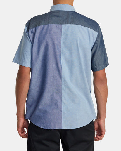 Patchwork SS Shirt - Blue
