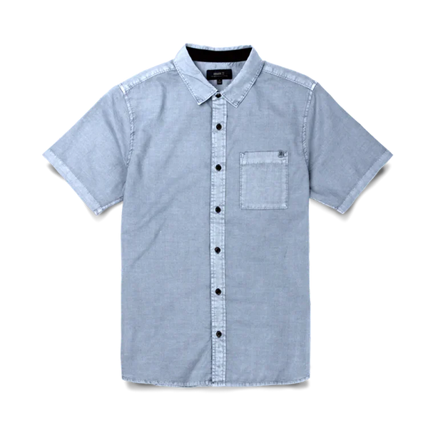 Made to Fade SS Button Up - Washed Slate