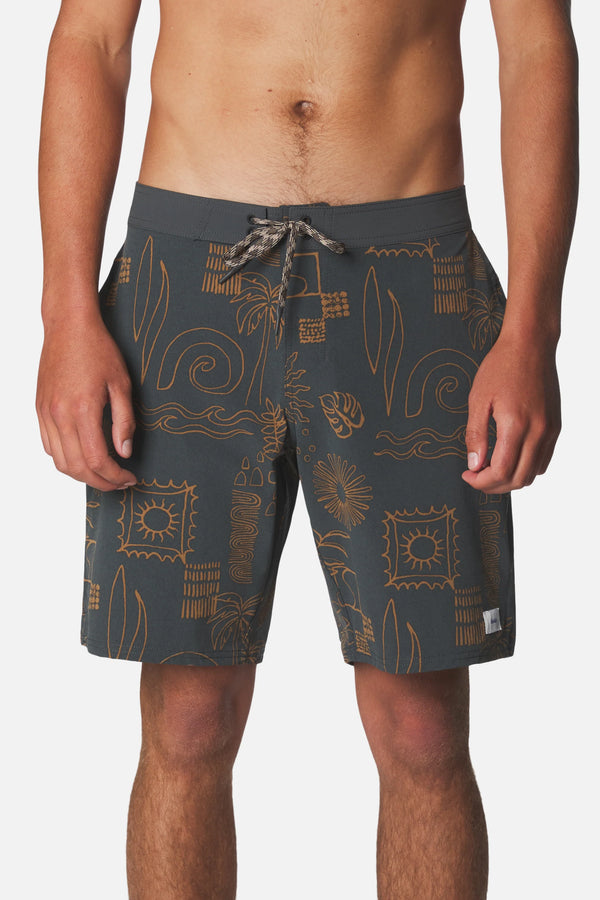 OTG Habitat Surf Trunk - Black Wash
