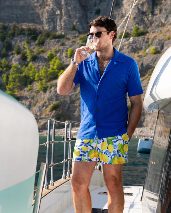 The Bossitano Swim Trunks - Lemon Print