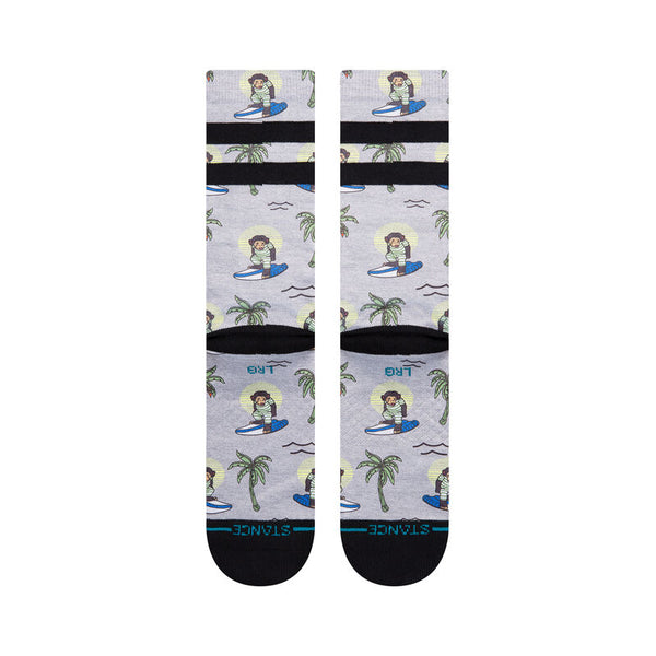 Surfing Monkey Crew Socks - Grey