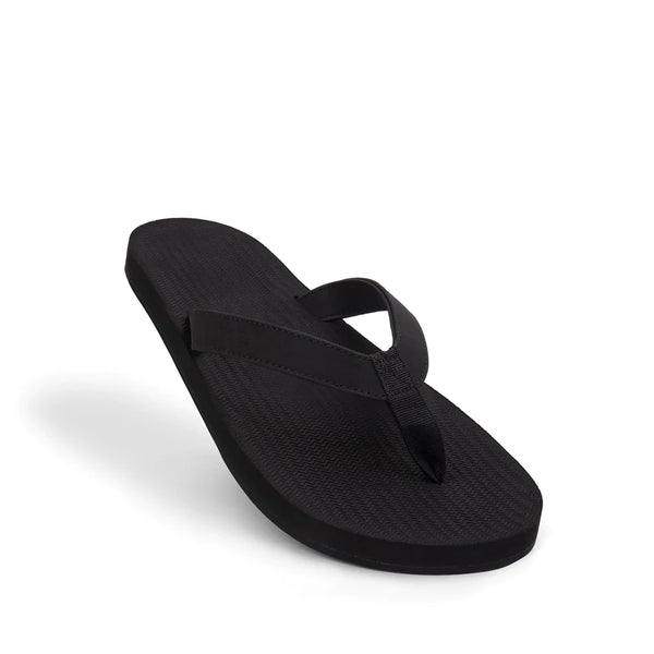 Indosole Men's Flip Flops - Black