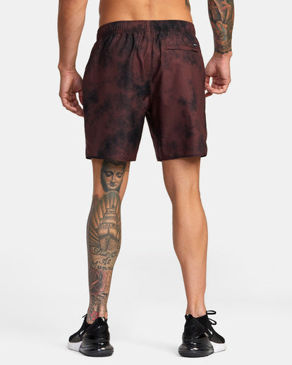 Yogger IV Elastic Shorts 17" - Mahogony Tie Dye